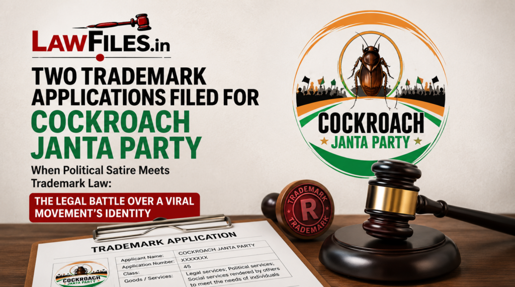 From Political Satire to Intellectual Property Dispute: The Curious Case of the ‘Cockroach Janata Party’ Trademark